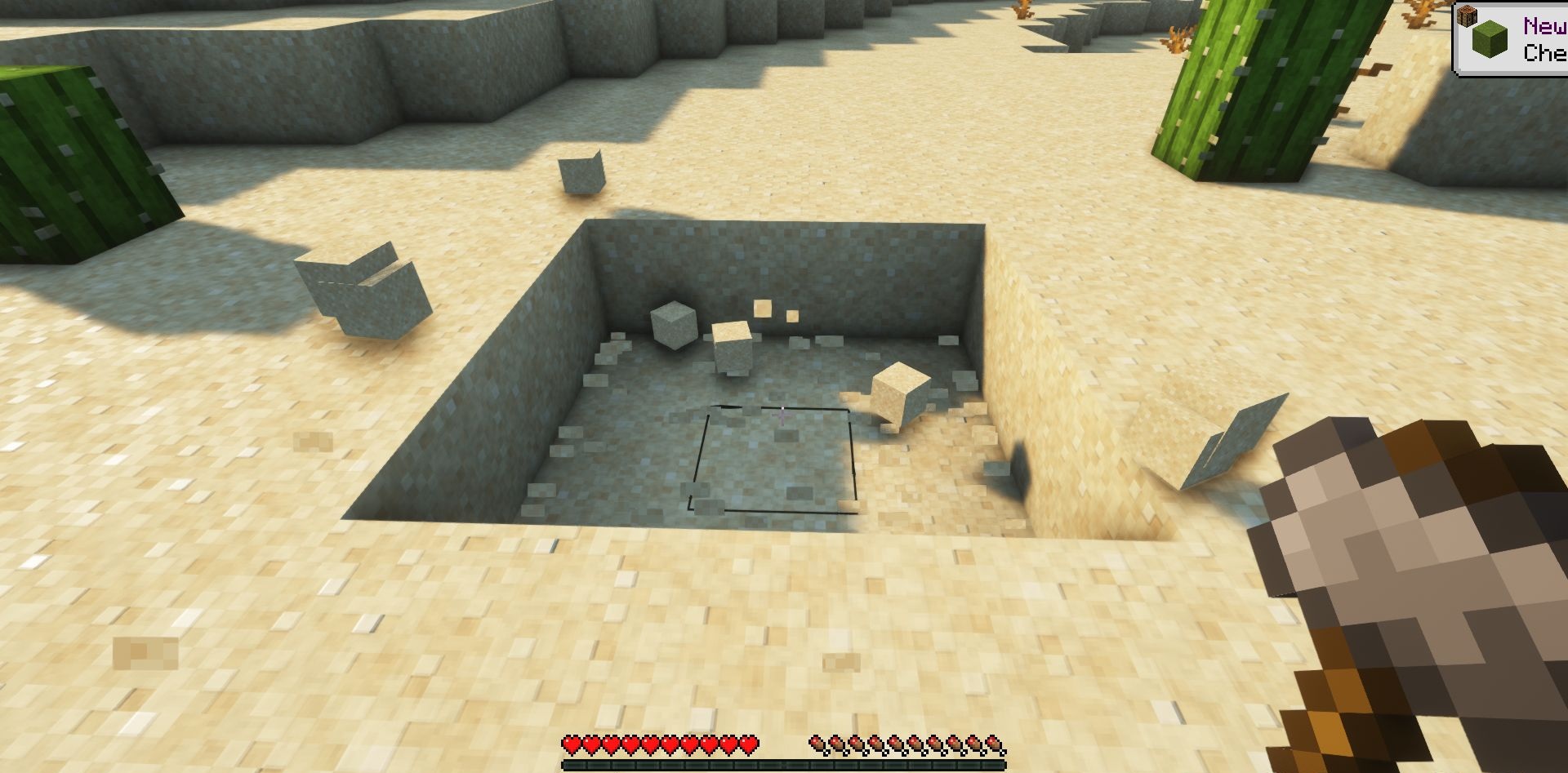 Пример использования молота Just Hammers для быстрого строительства в Minecraft