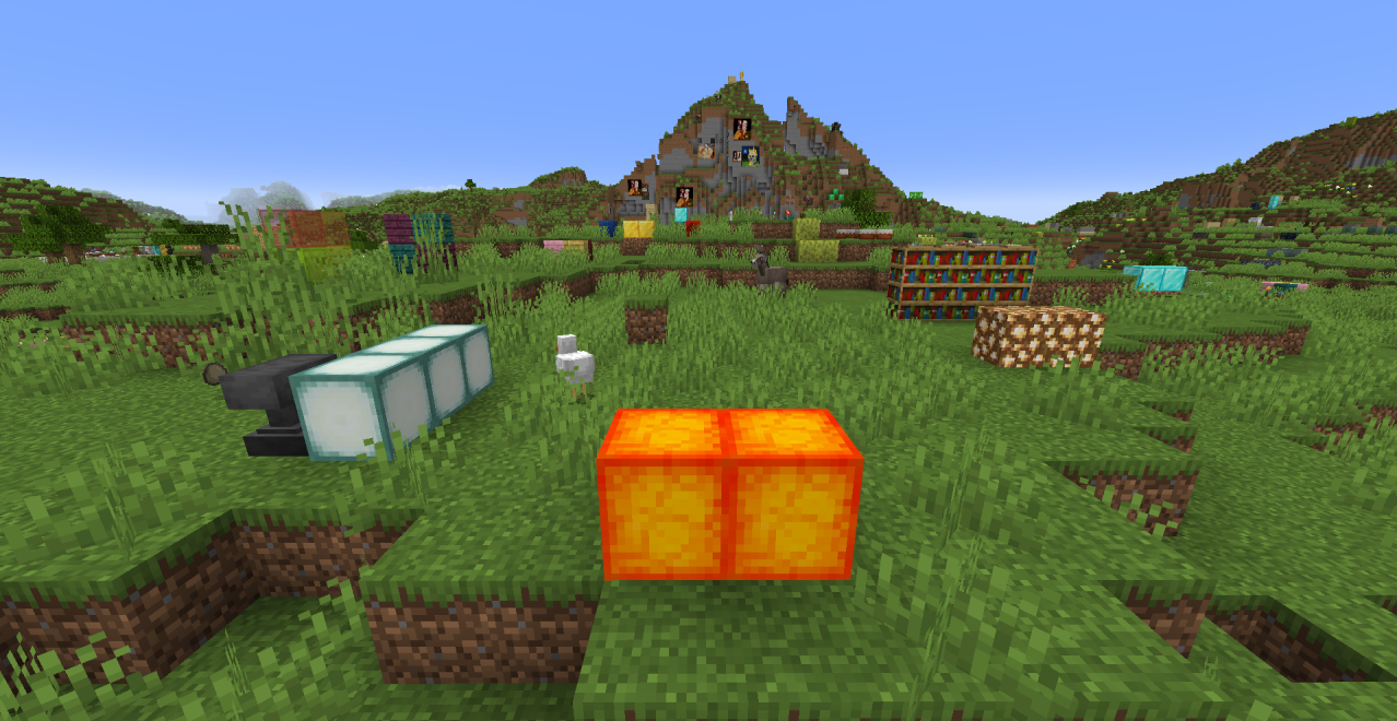 Геймплей Minecraft с Justzilla’s Classic в пещере с факелами и рудами
