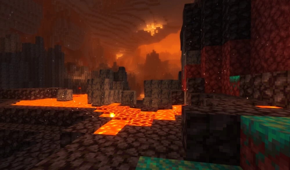 Деревня в Minecraft с шейдерами KUDA — реалистичное освещение и тени