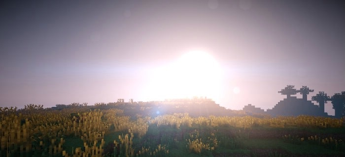 Интерфейс Minecraft с активированными шейдерами KUDA: меню настроек и выбор пакета