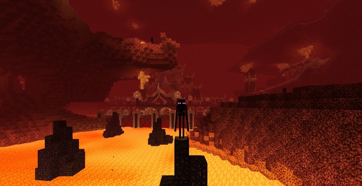 Подземелье в Minecraft с сундуками, спаунерами мобов и факелами