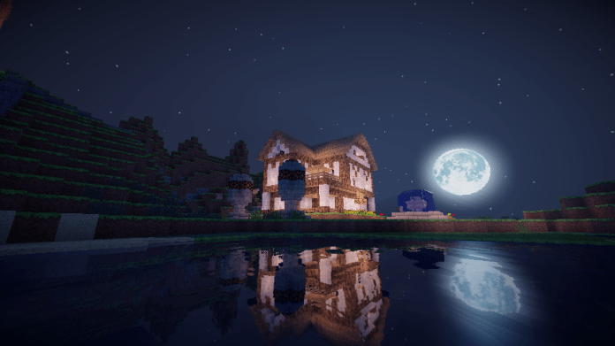 Интерьер дома в Minecraft с детализированной мебелью и освещением