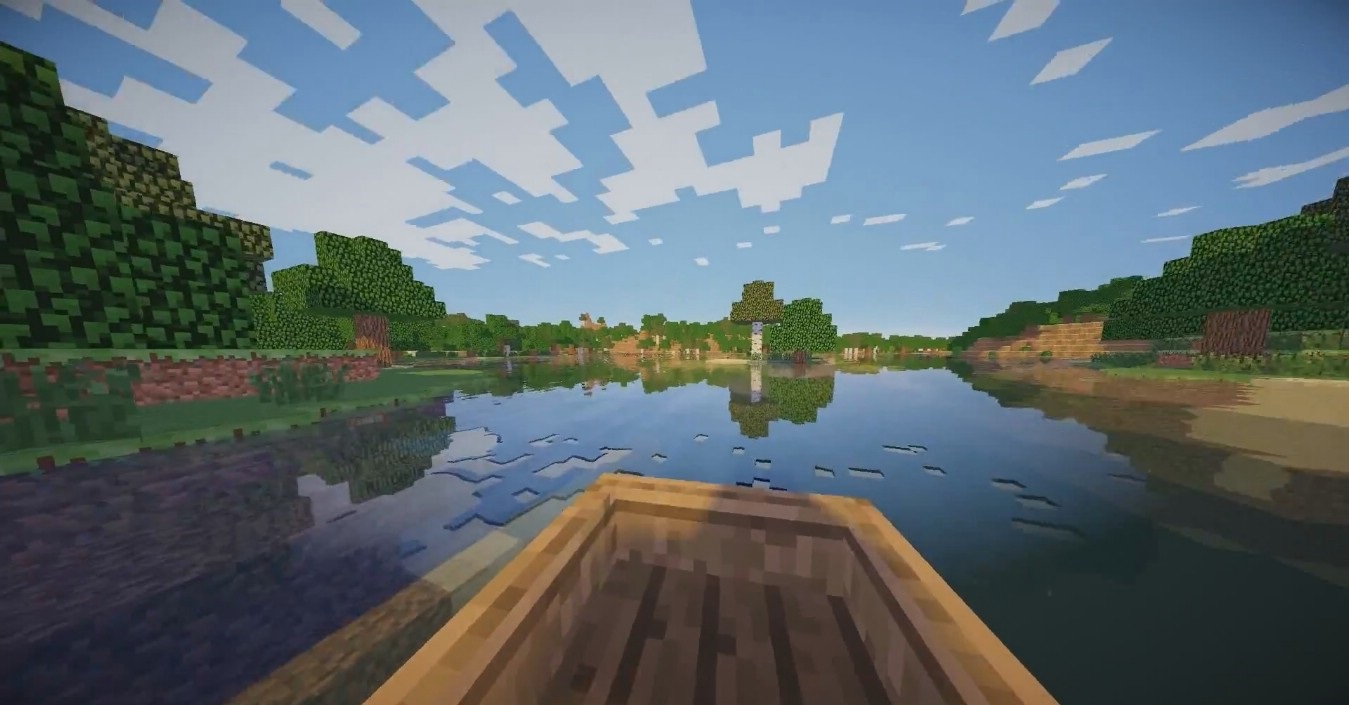 Город в Minecraft с динамическим освещением от шейдеров Lagless