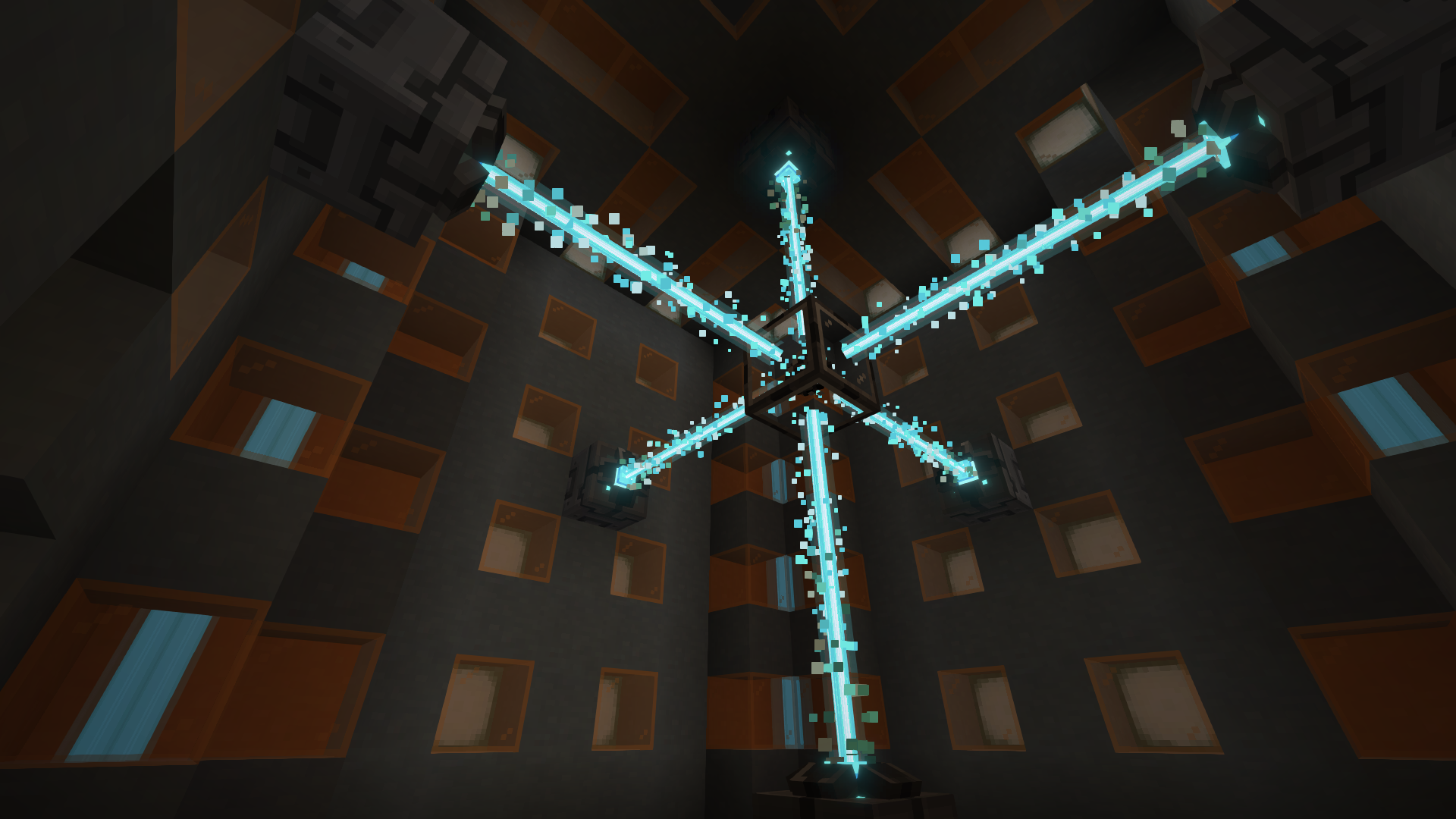 Лазерный излучатель в Minecraft для автоматической добычи ресурсов