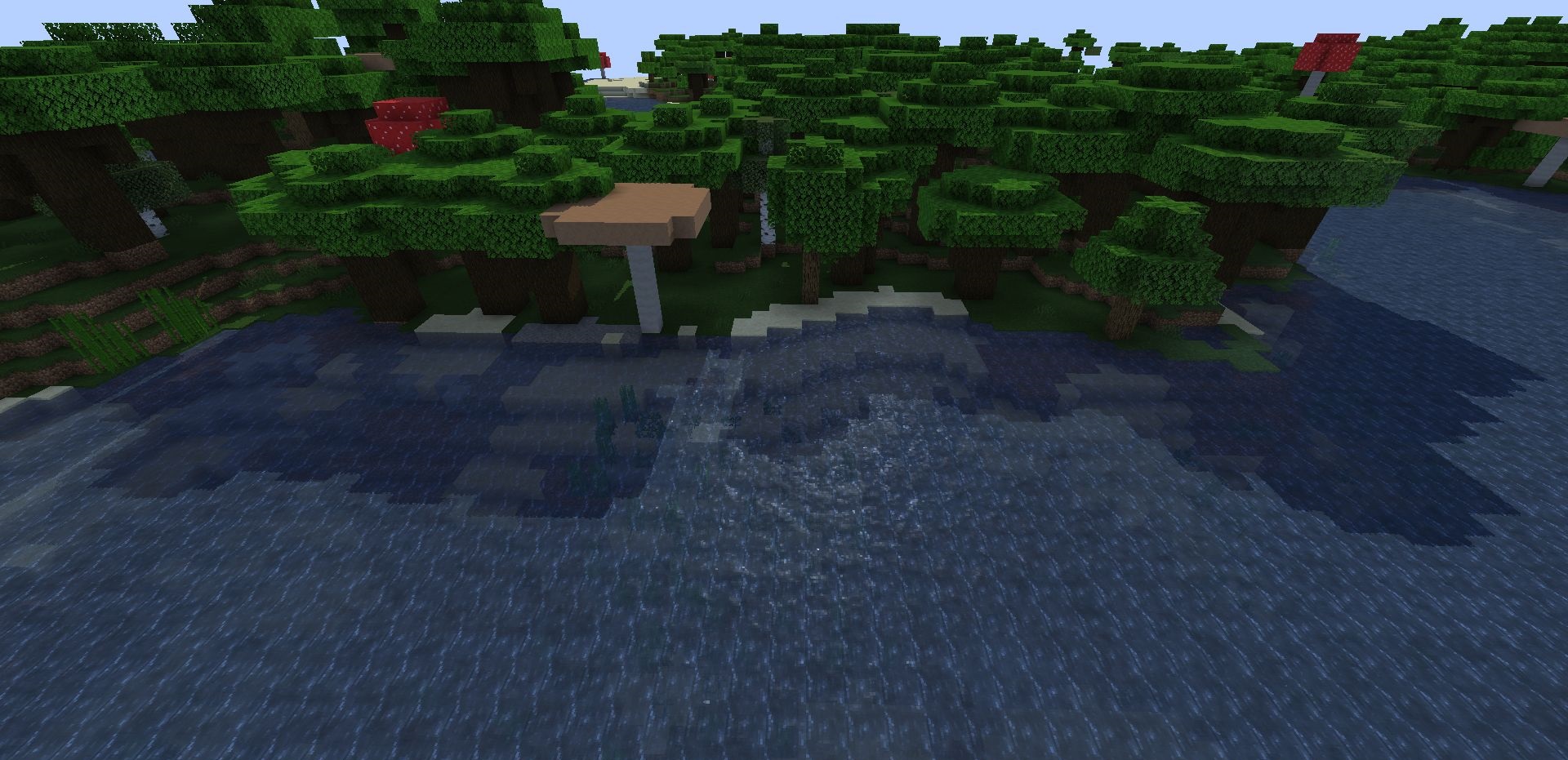 Сравнение стандартной графики Minecraft и с шейдером LBR-Enhanced