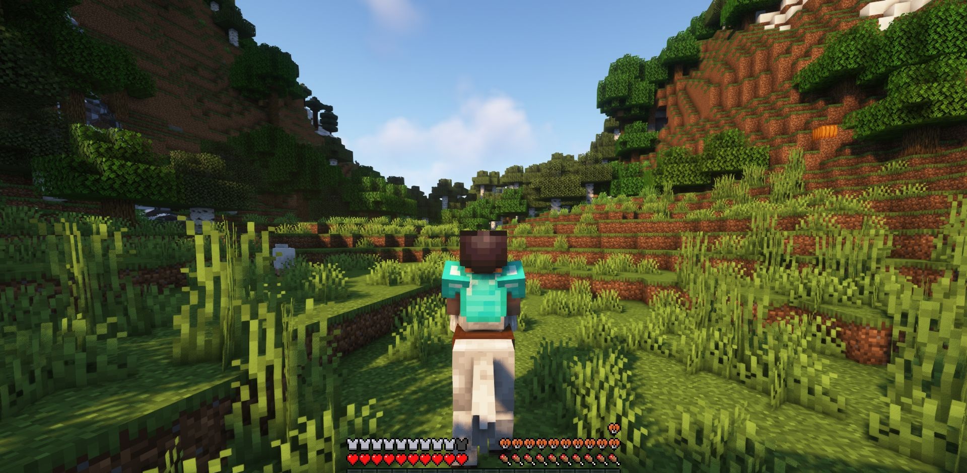 Геймплей с модом Leave My Bars Alone в Minecraft