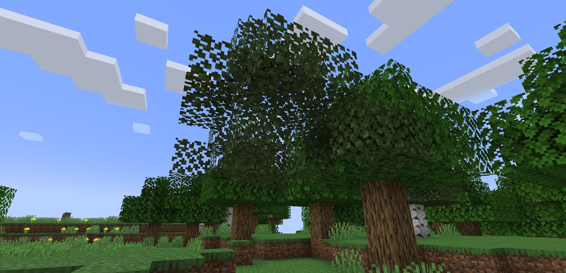 Геймплей с модом Leaves Us In Peace в Minecraft 1.20