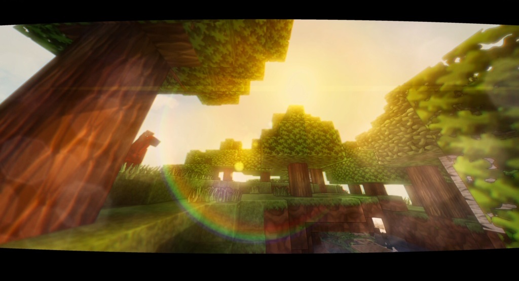 Подземелье в Minecraft с шейдерами LexShino, тени и атмосферное освещение