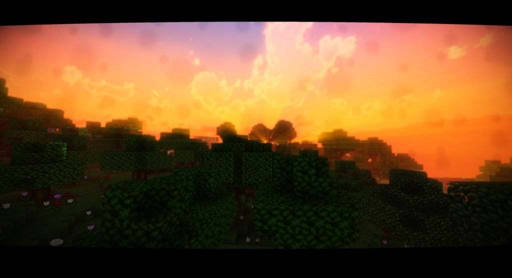 Игроки на сервере Minecraft с улучшенной графикой от шейдерного пакета LexShino