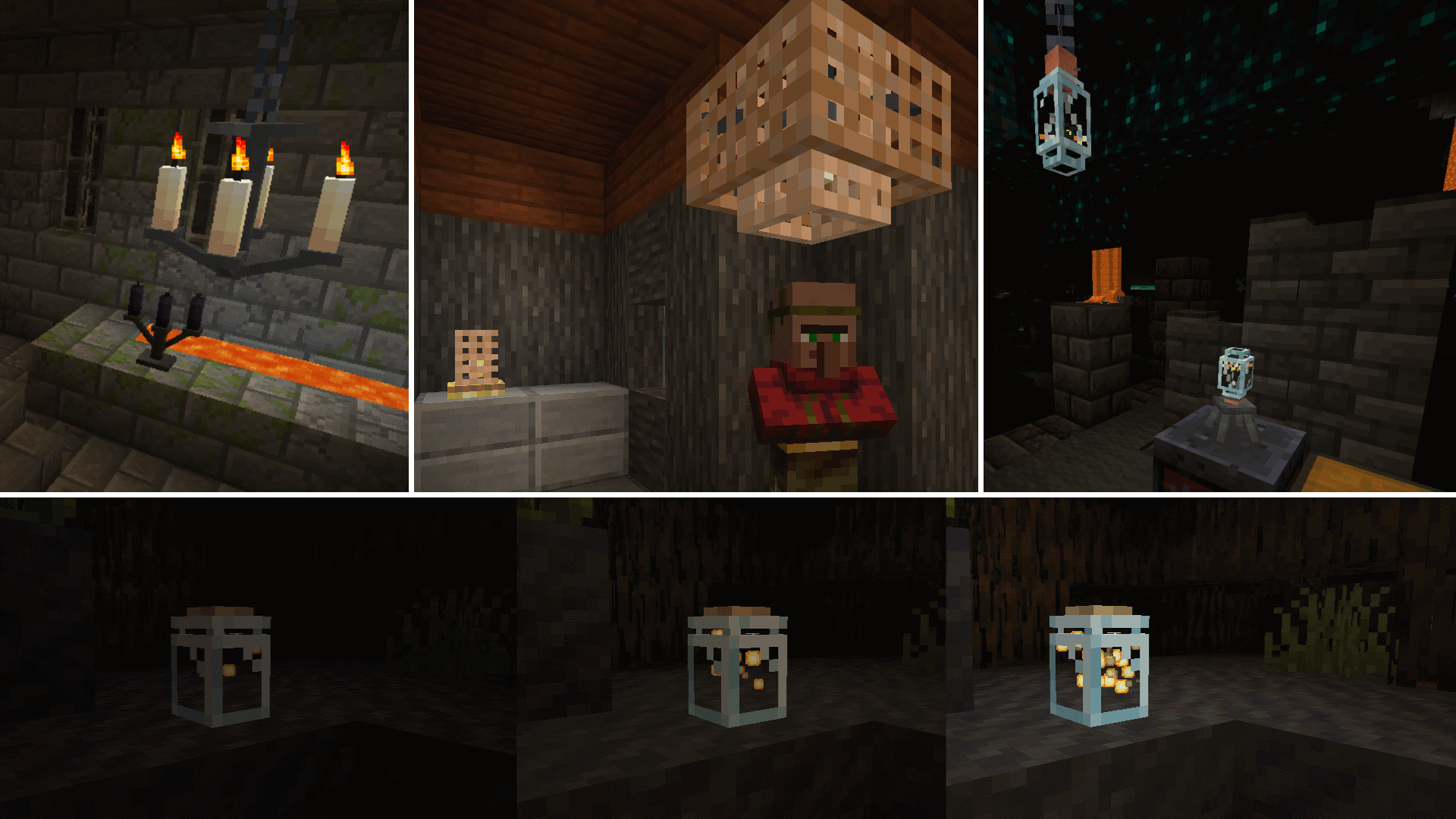 Пример использования верёвок и декоративных блоков из Beautify в Minecraft