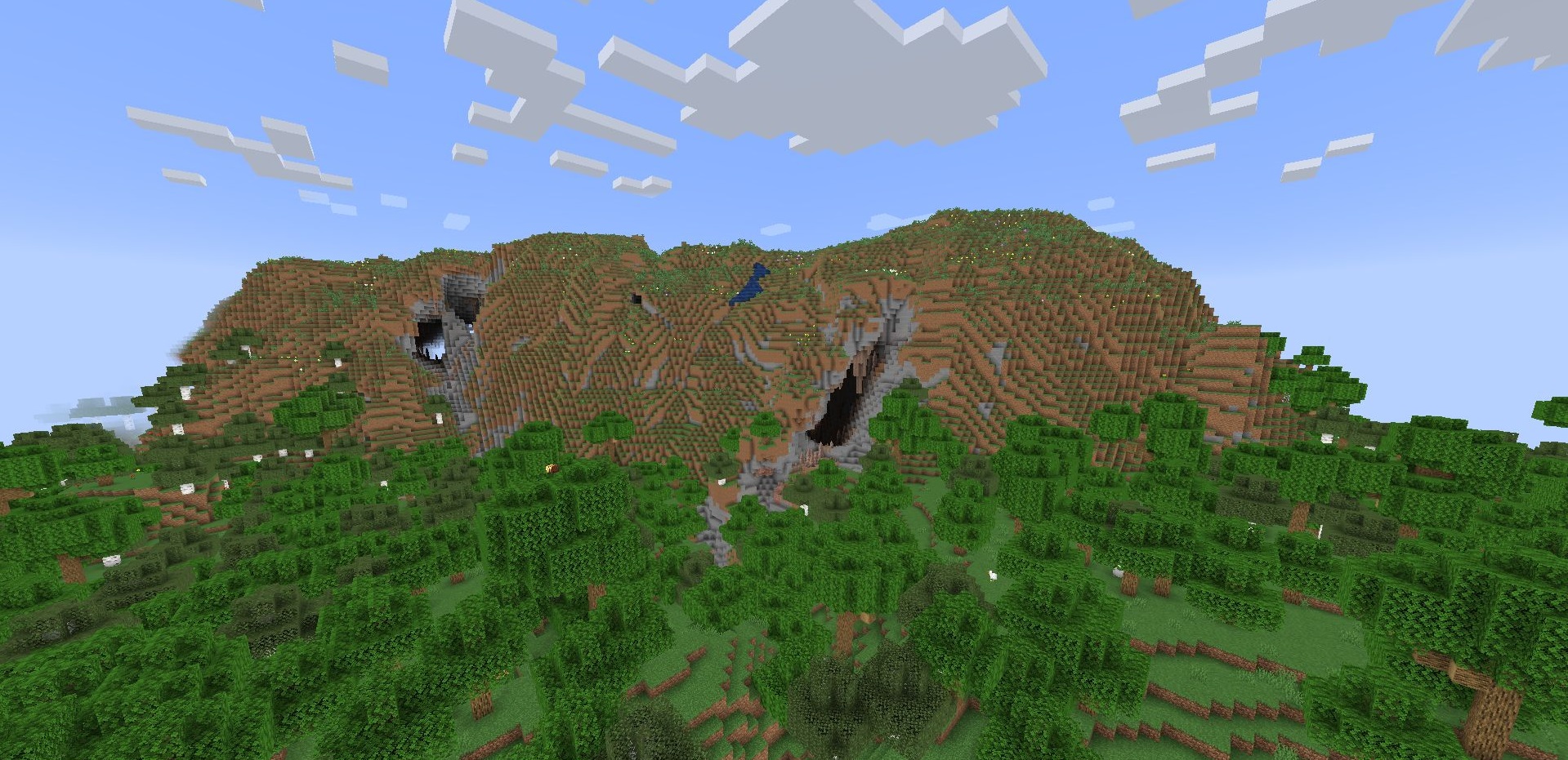 Ночной пейзаж в Minecraft с реалистичными тенями от Lightingless Shaders
