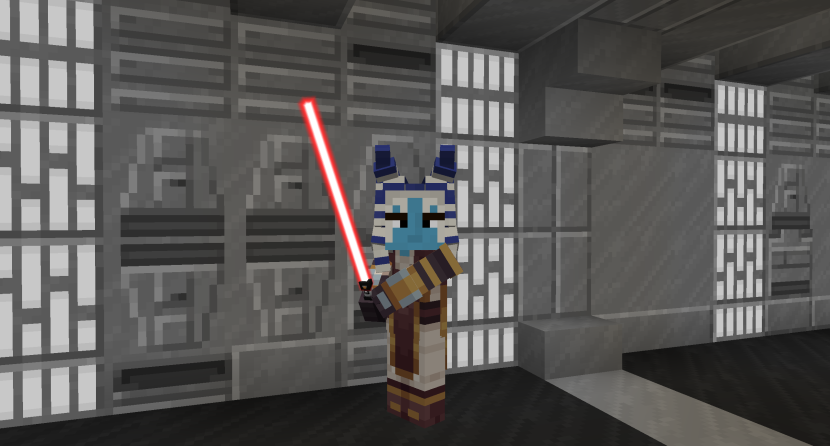 Битва на световых мечах между игроками в моде Star Wars