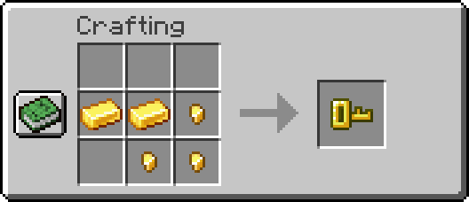 Крафт ключа в моде Lock & Key для Minecraft - рецепт создания