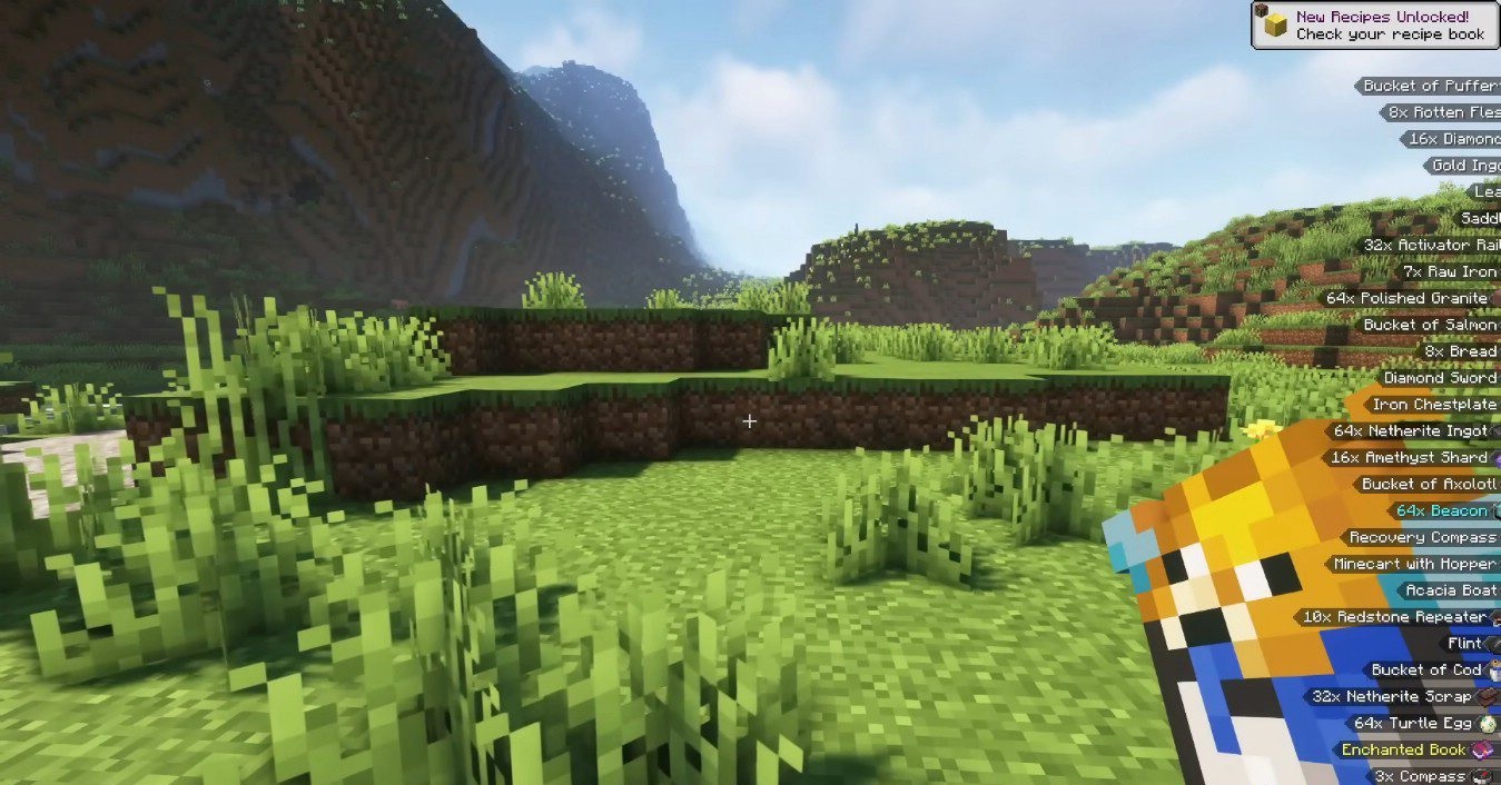 Пример использования Loot Journal в игре Minecraft