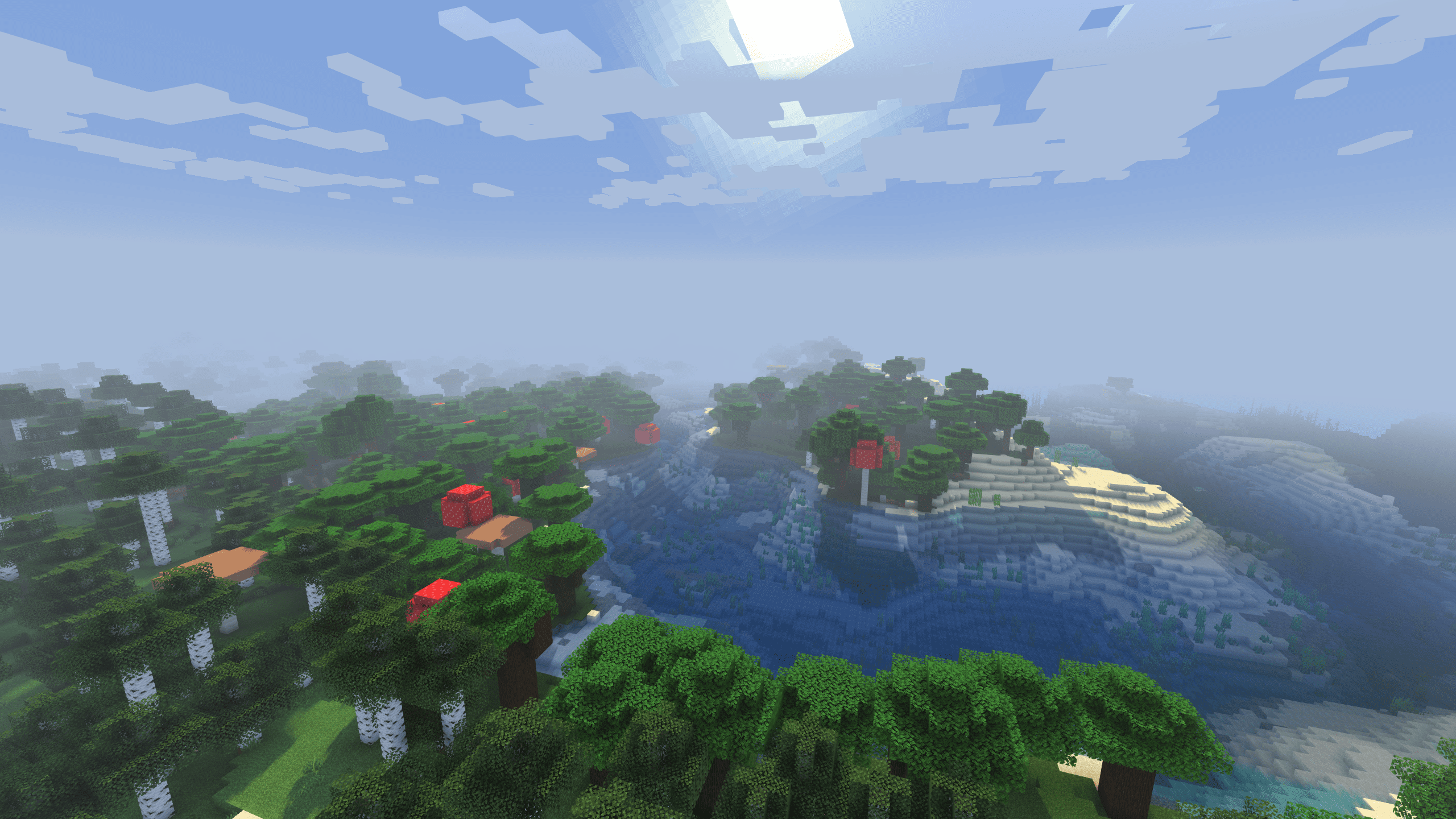 Реалистичная вода и отражения в Minecraft с шейдерным пакетом LS RenderPearl