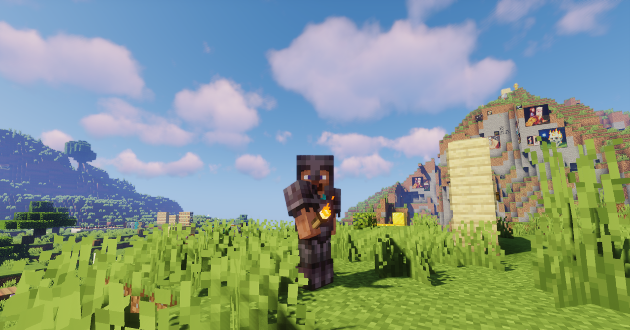 Текстур-пак Luminous в действии: красивые ночные пейзажи в Minecraft