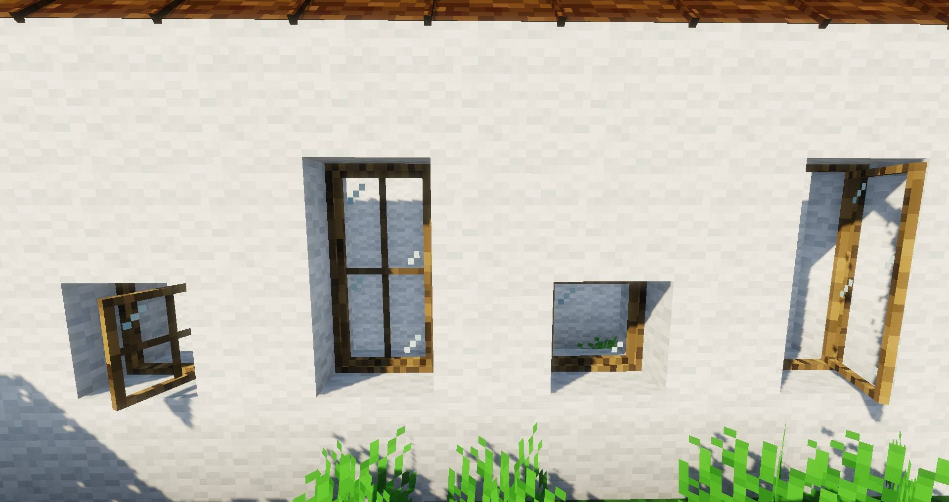 Готический собор с витражами из Macaw’s Windows в Minecraft