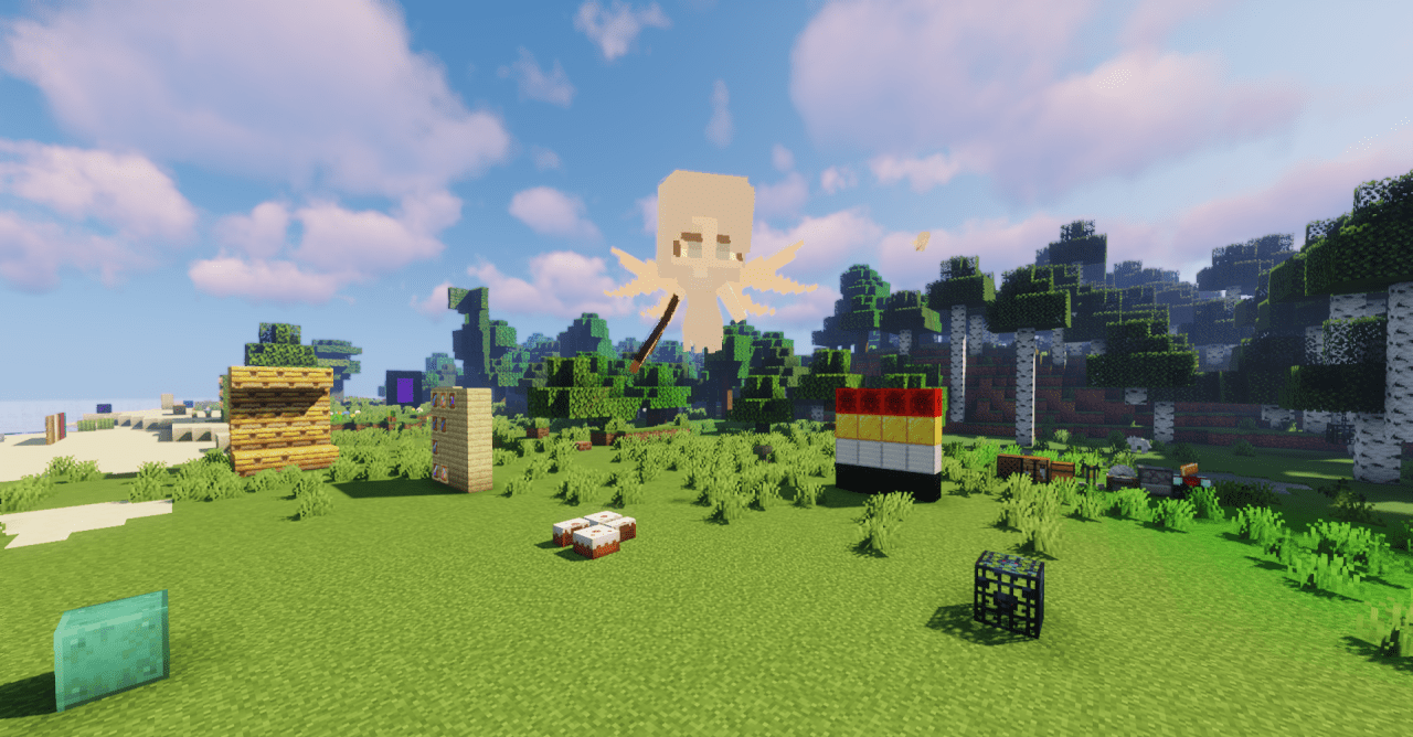 Сравнение стандартных и изменённых текстур мобов в Minecraft