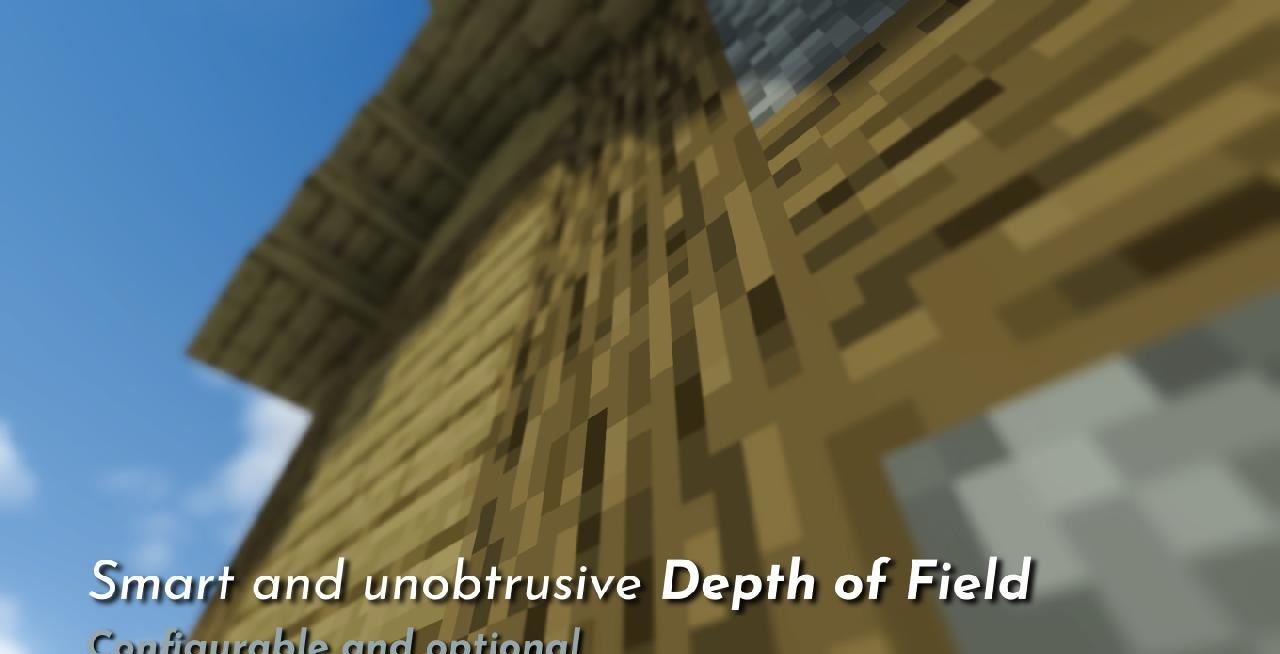 Закат в Minecraft с эффектами глобального освещения от шейдеров