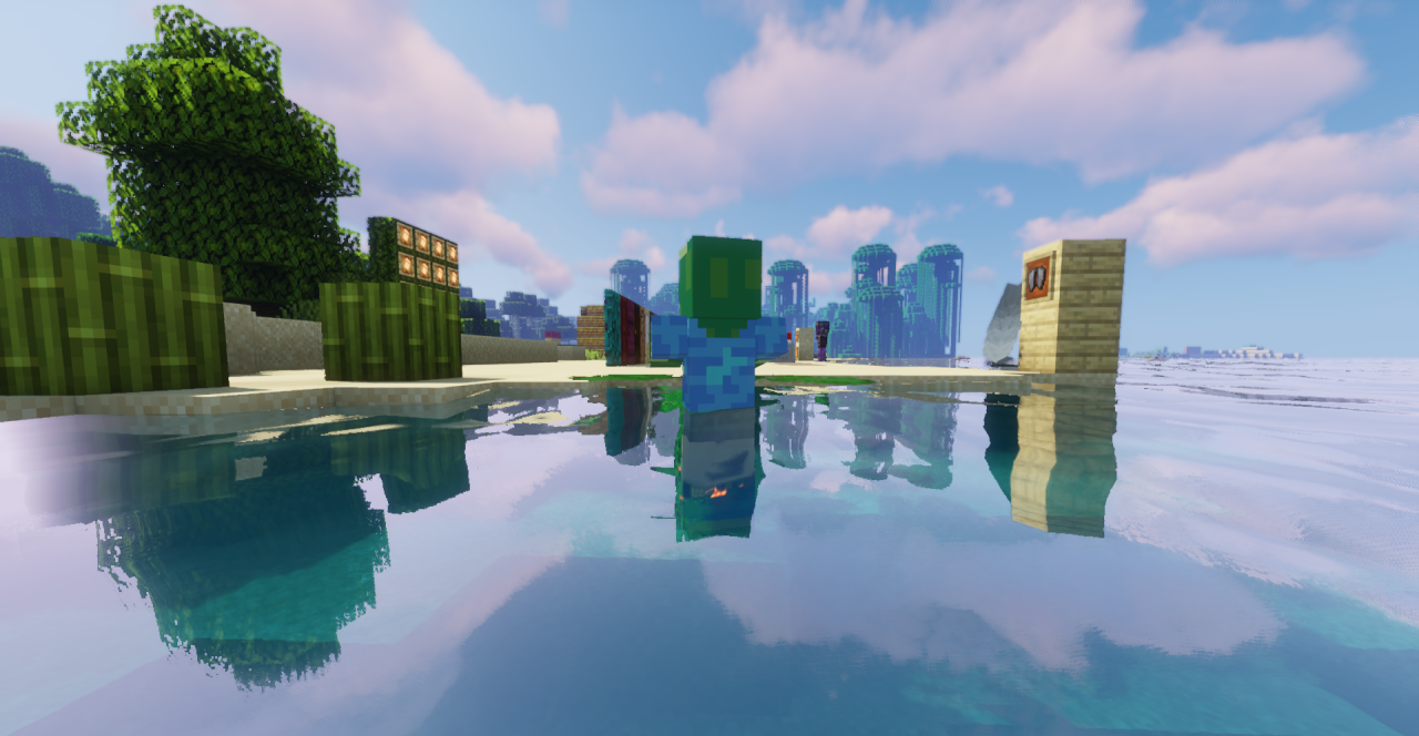 Сравнение стандартных и изменённых текстур в Minecraft