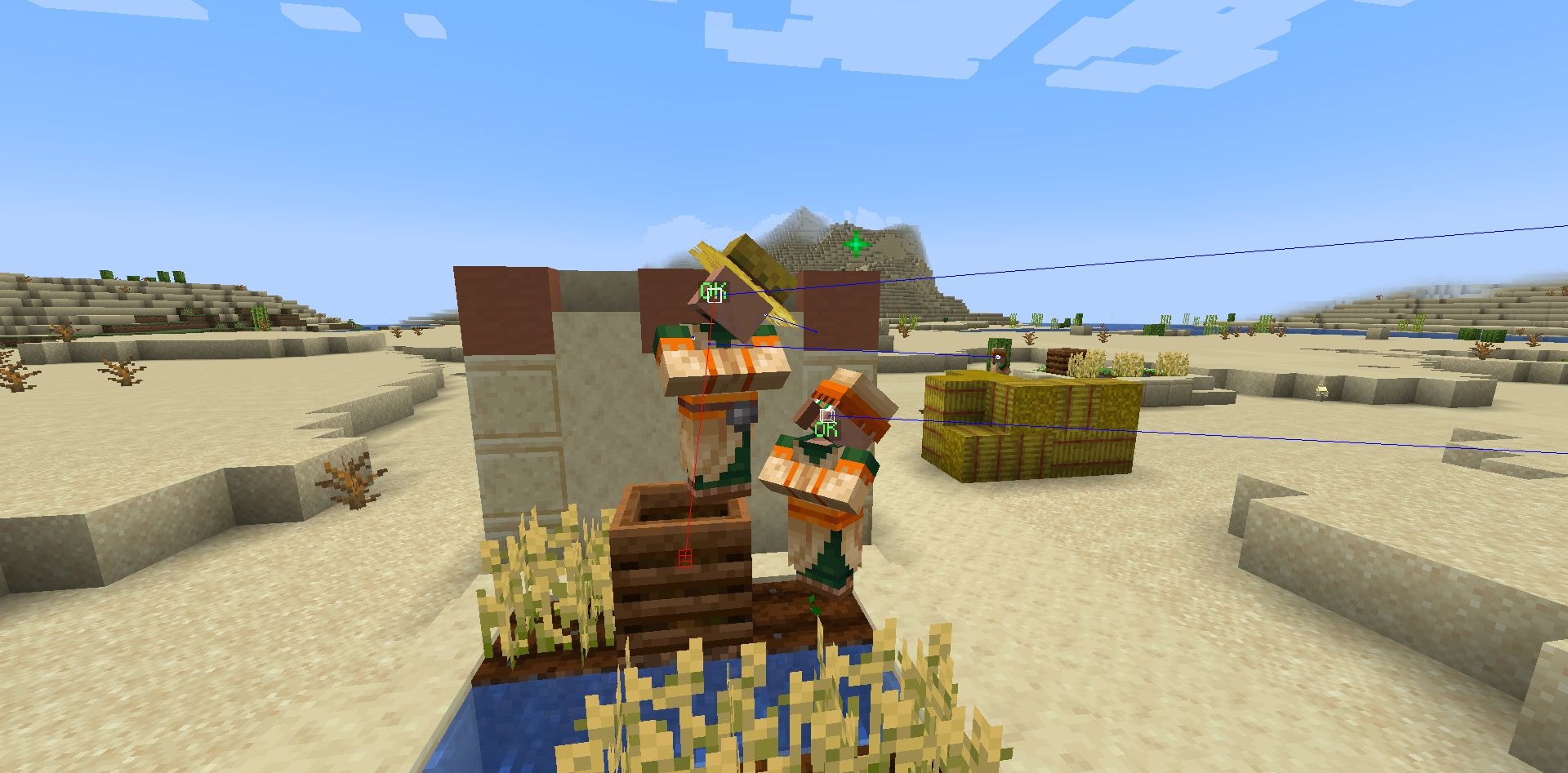Пример использования инструментов Masa Gadget для автоматического строительства в Minecraft
