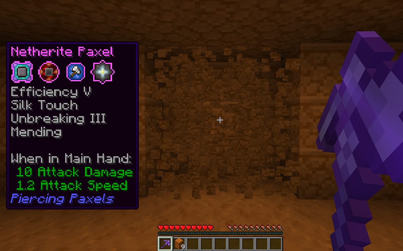 Крупный план игрока в Nether с алмазной броней