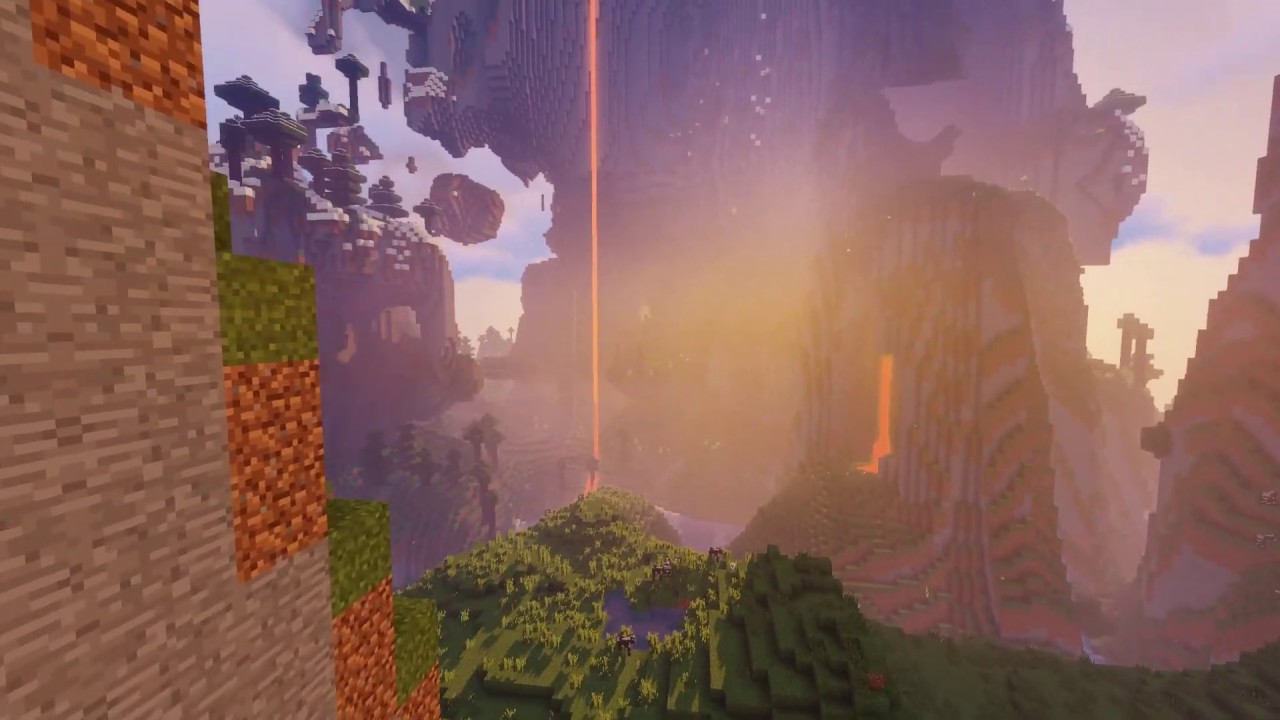 Сравнение ванильного Minecraft и версии с модами на примере текстур и освещения