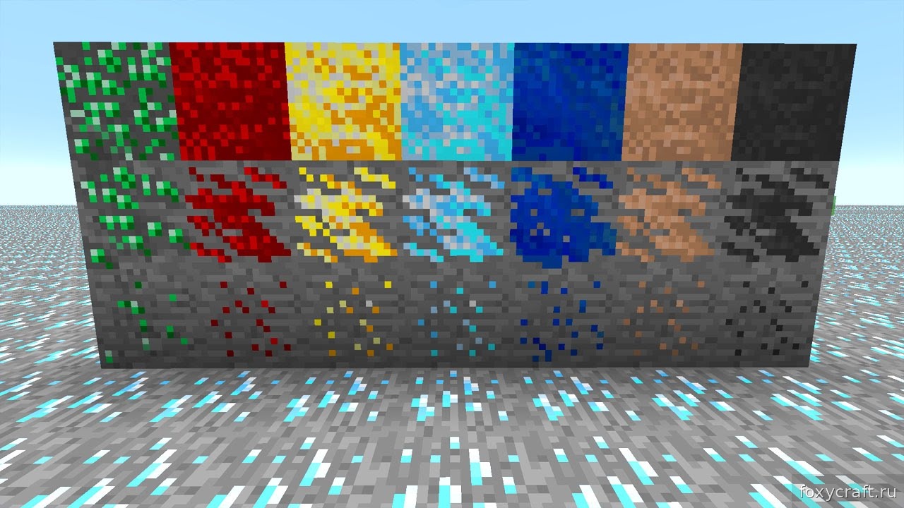 Красивый пейзаж в Minecraft с горами и лесом