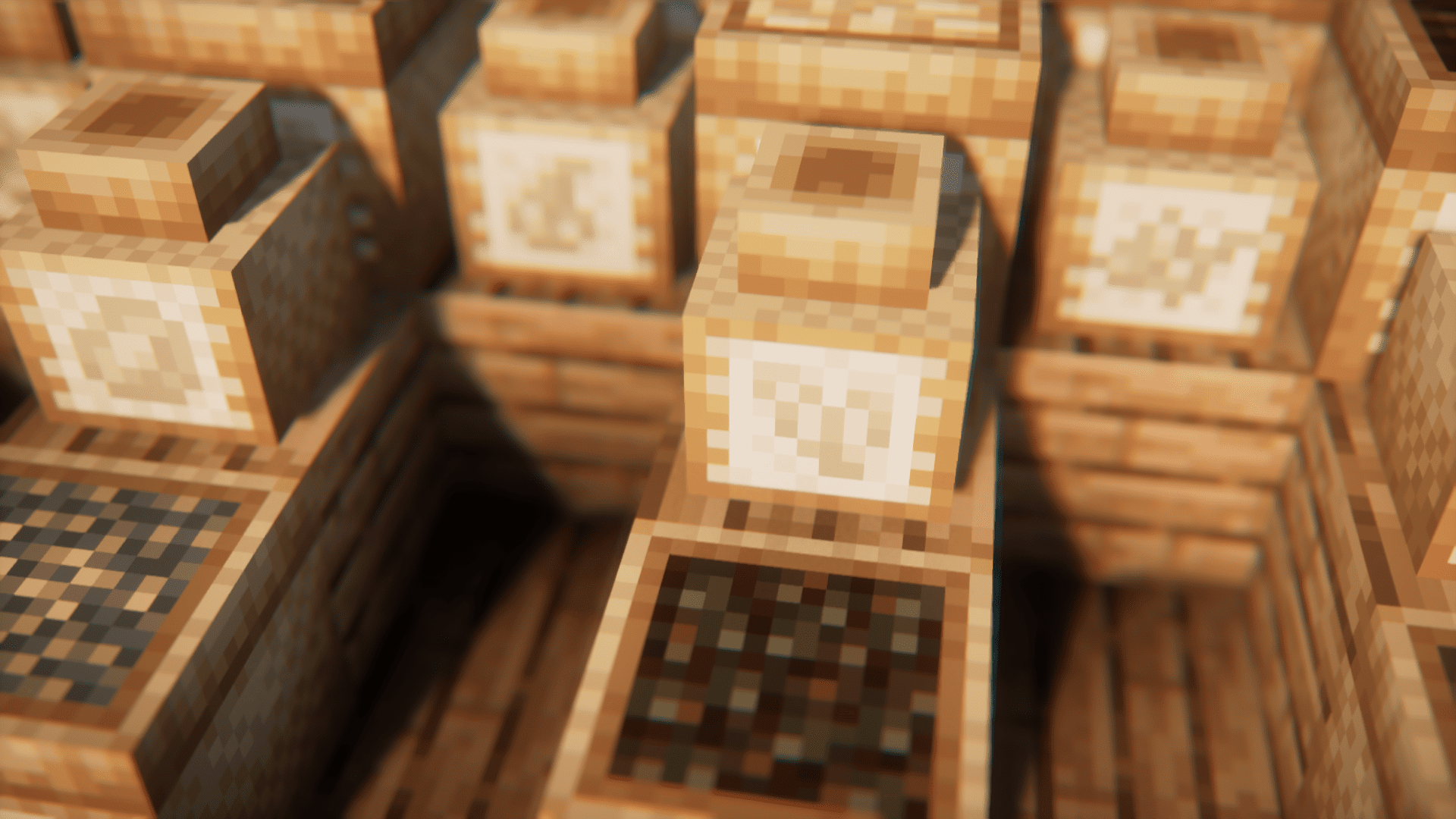 Пример использования мешков для семян на ферме в Minecraft