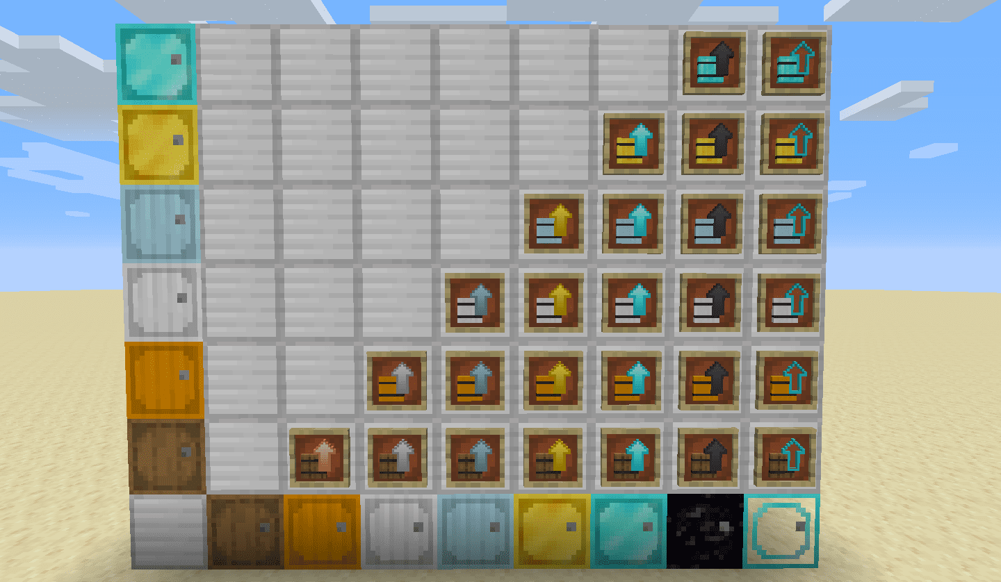 Сравнение разных типов бочек из мода Metal Barrels в Minecraft