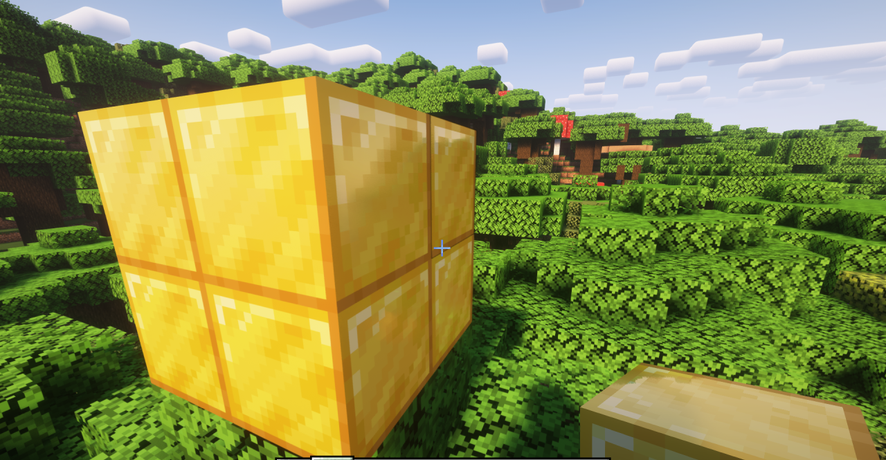 Реалистичные золотые слитки и блоки с бликами в Minecraft