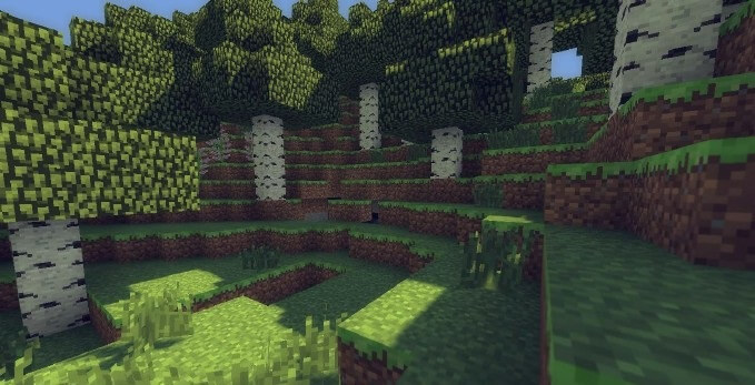 Город в Minecraft, построенный игроками на сервере