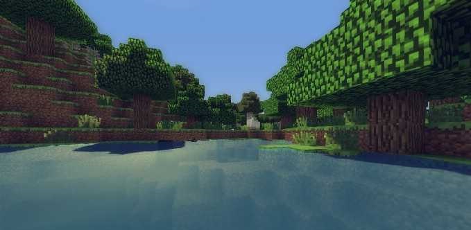 Город в Minecraft с шейдерами, красивое ночное освещение