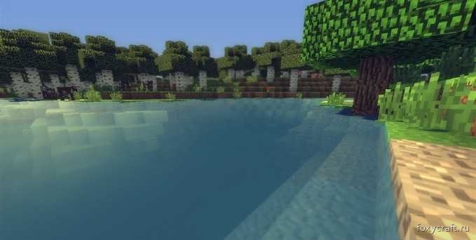 Подводный мир в Minecraft с шейдерами, прозрачная вода и кораллы