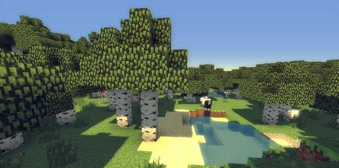 Мультиплеерный сервер Minecraft с игроками, строящими город