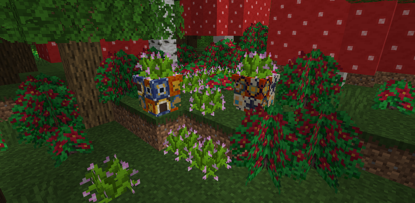 Красивый пейзаж Minecraft с горами и лесом в новой версии