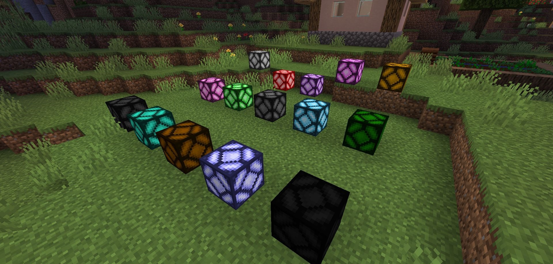 Лампы Mo’ Glowstone Lamps в подземной базе Minecraft