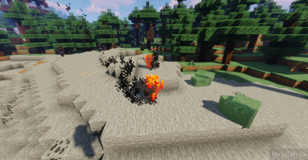 Интерфейс Minecraft с активированным пакетом Mobs Refreshed x Fresh Animations