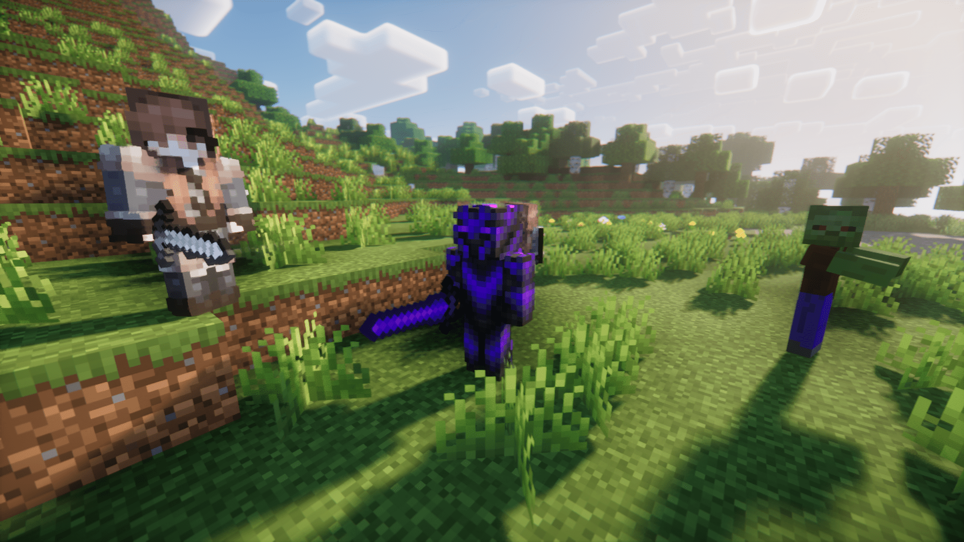 Босс из мода MobZ в Minecraft с уникальной анимацией атаки