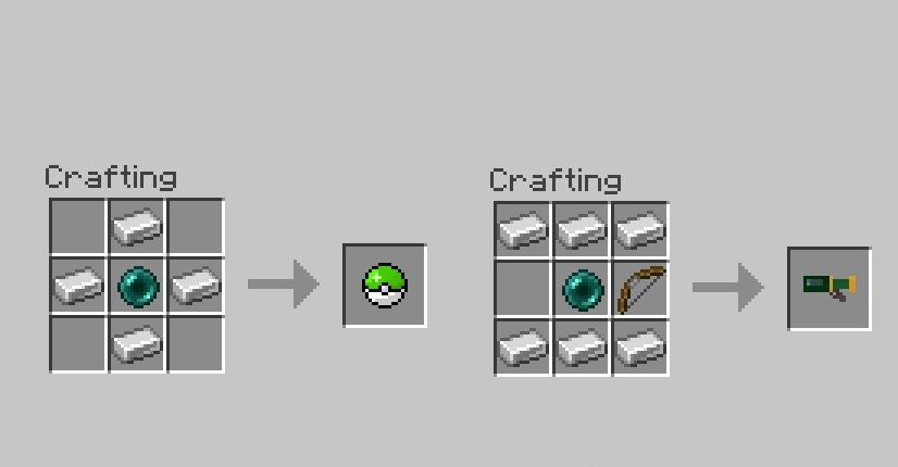 Игрок использует Mob Catcher для ловли крипера в Minecraft