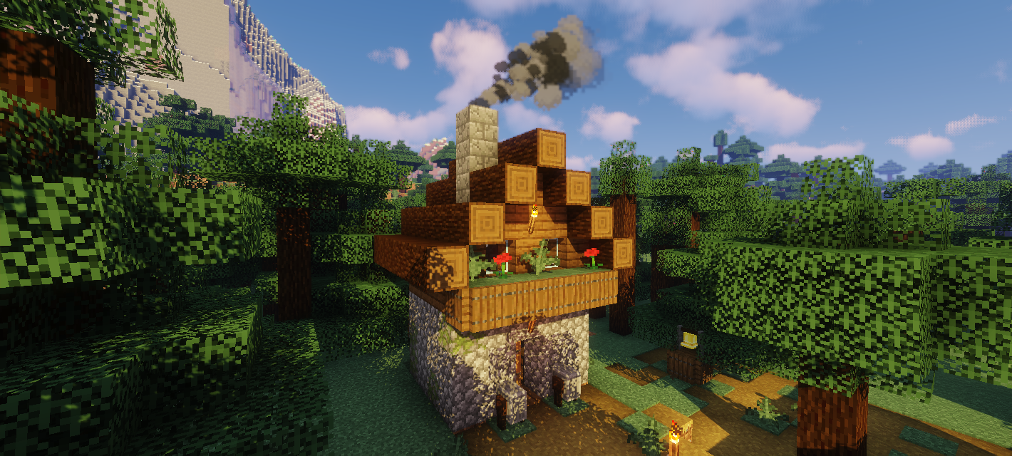 Дымовые частицы из мода Advanced Chimneys в Minecraft