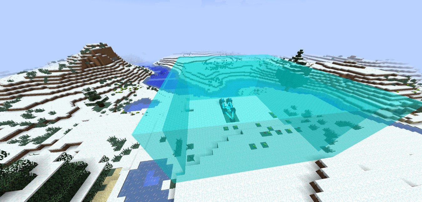 Интерфейс управления силовым полем в Minecraft
