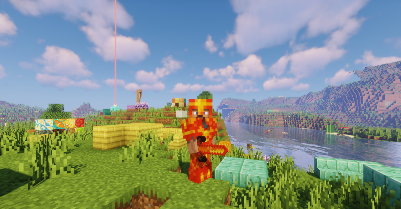 Интерфейс Minecraft с активированным текстур-паком Molten Netherite
