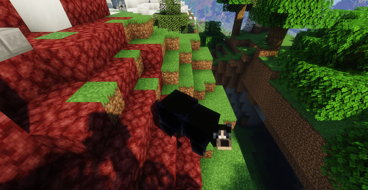 Медведица с медвежонком в лесу Minecraft благодаря моде More Bears