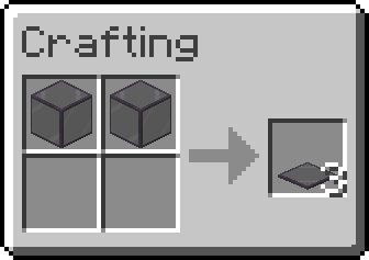 Анимация крафта каменного ковра в верстаке Minecraft