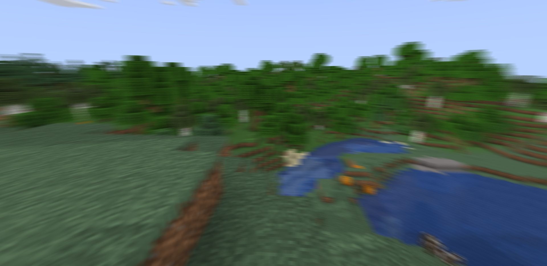 Скриншот Minecraft с Motion Blur FX: размытие при беге и движении