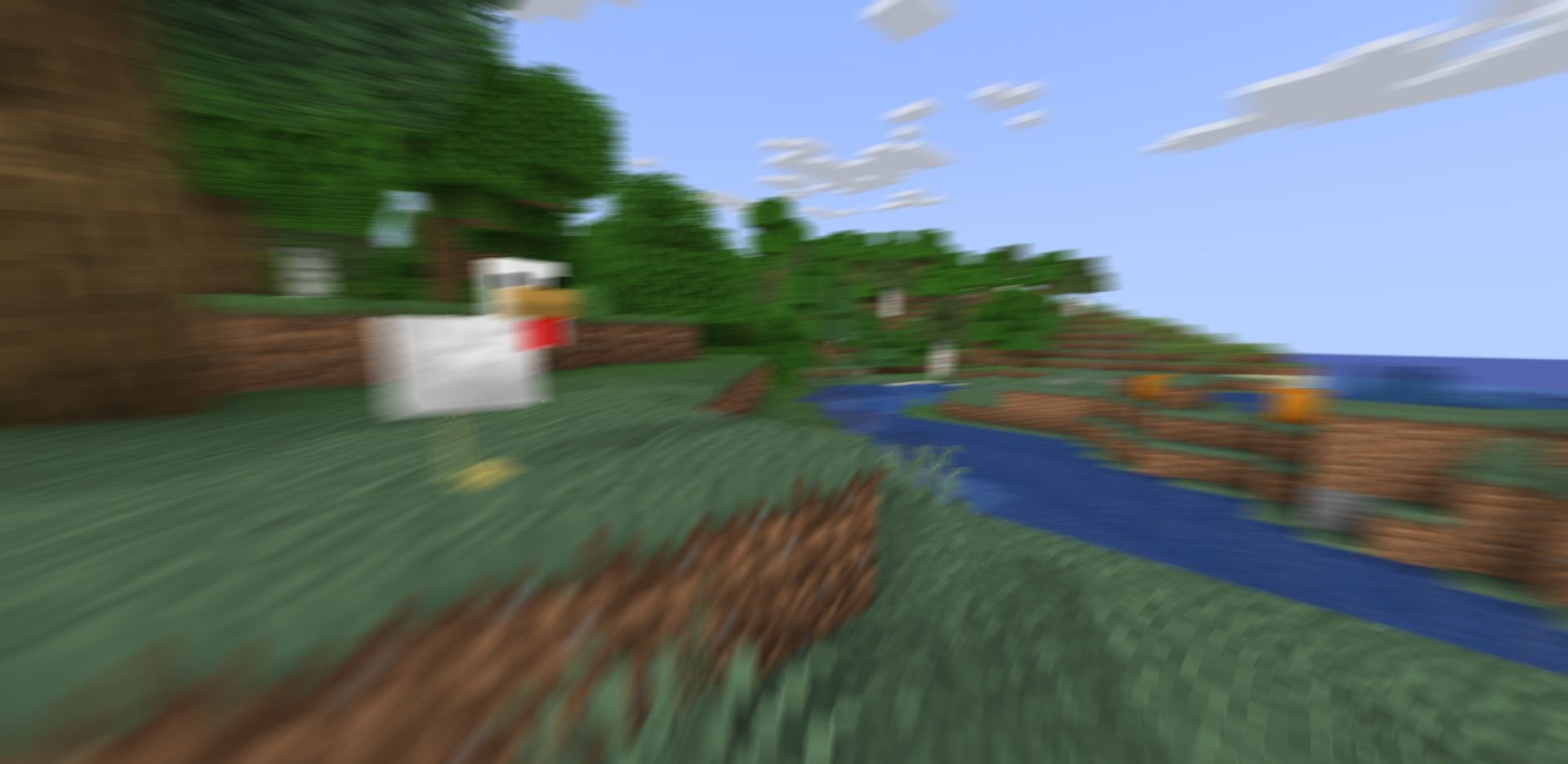 Minecraft с Motion Blur FX: пример использования в разных биомах