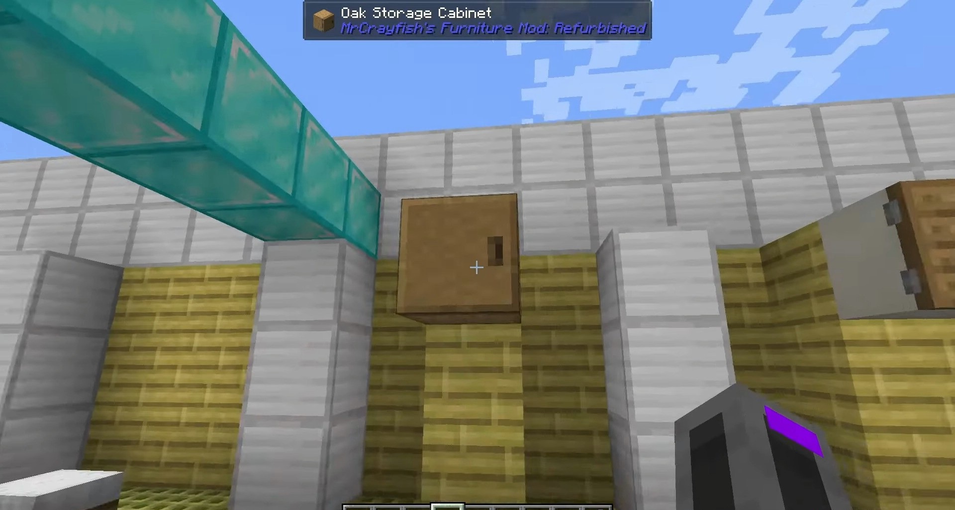 Интерьер кухни с мебелью из MrCrayfish’s Furniture Refurbished в Minecraft