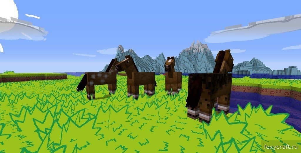 Интерфейс Minecraft с включённым MS Painted текстур-паком