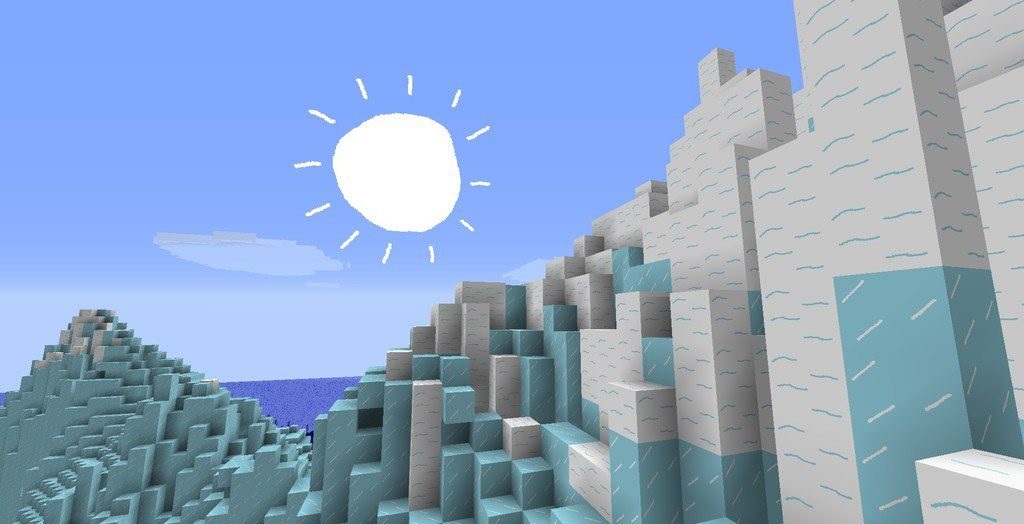 Блоки и предметы в стиле MS Paint в Minecraft
